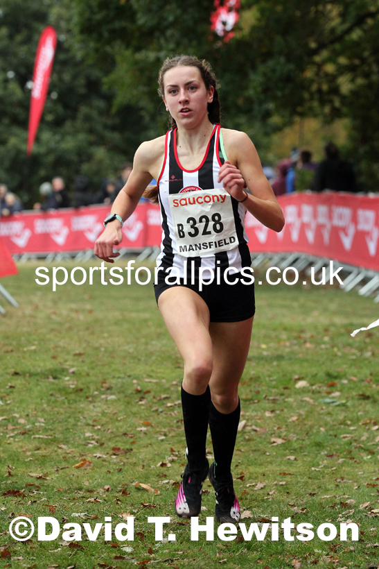Junior womens 2021 National Cross Country Relays, Berry Hill Park, Mansfield. Photo: David T. Hewitson/Sports for All Pics